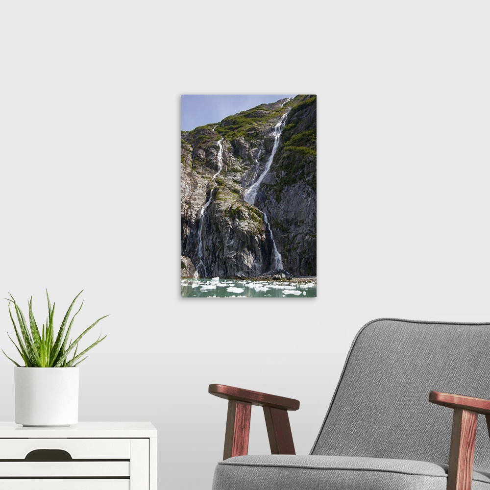 A modern room featuring Waterfalls near South Sawyer Glacier, Tracy Arm, Tracy Arm-Fords Terror Wilderness, Tongass Natio...