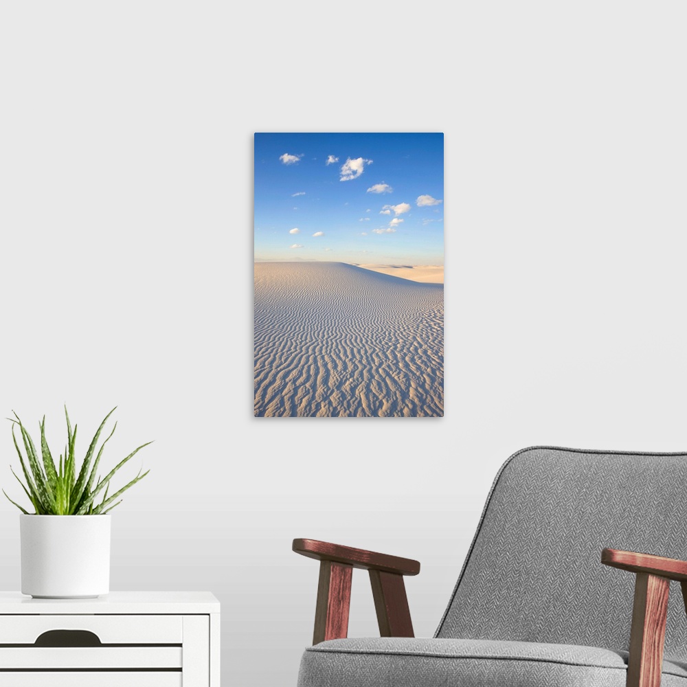 A modern room featuring White Gypsum Dune in White Sands National Monument New Mexico