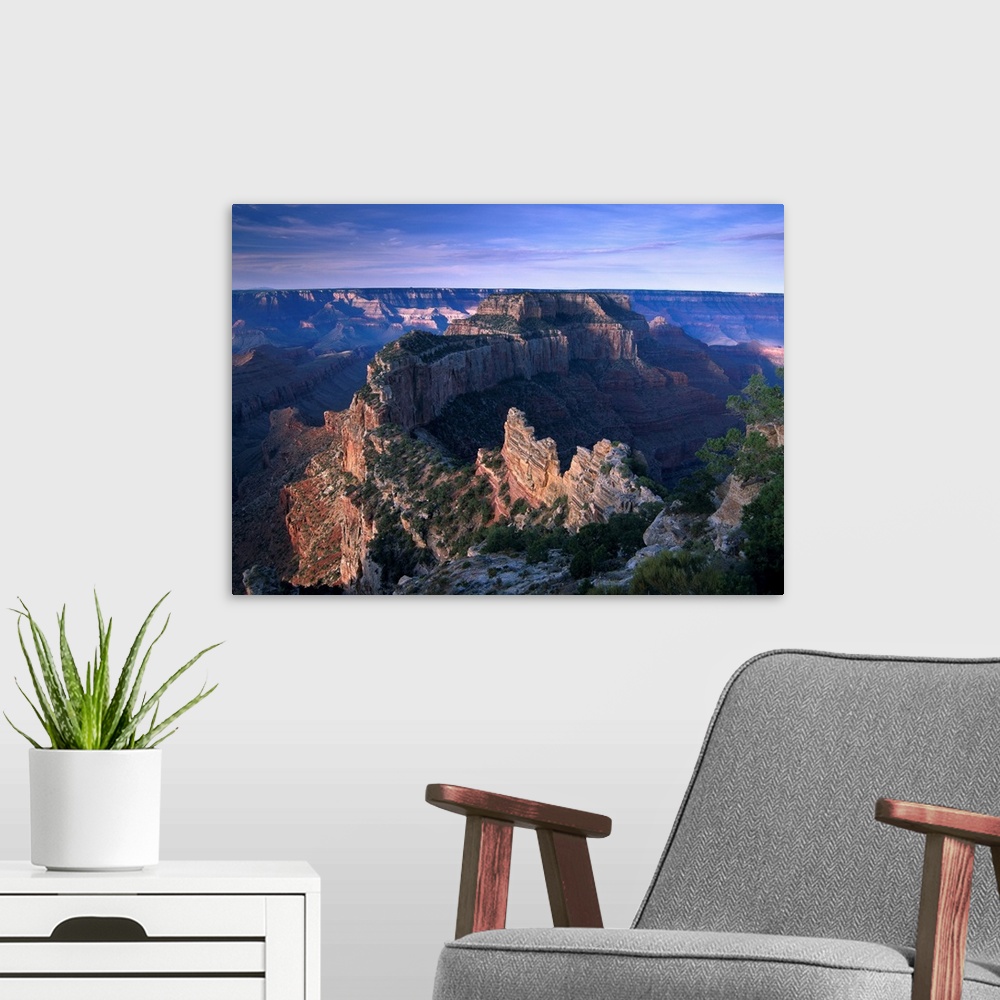 A modern room featuring Wotans Throne from Cape Royal, North Rim, Grand Canyon National Park, Arizona
