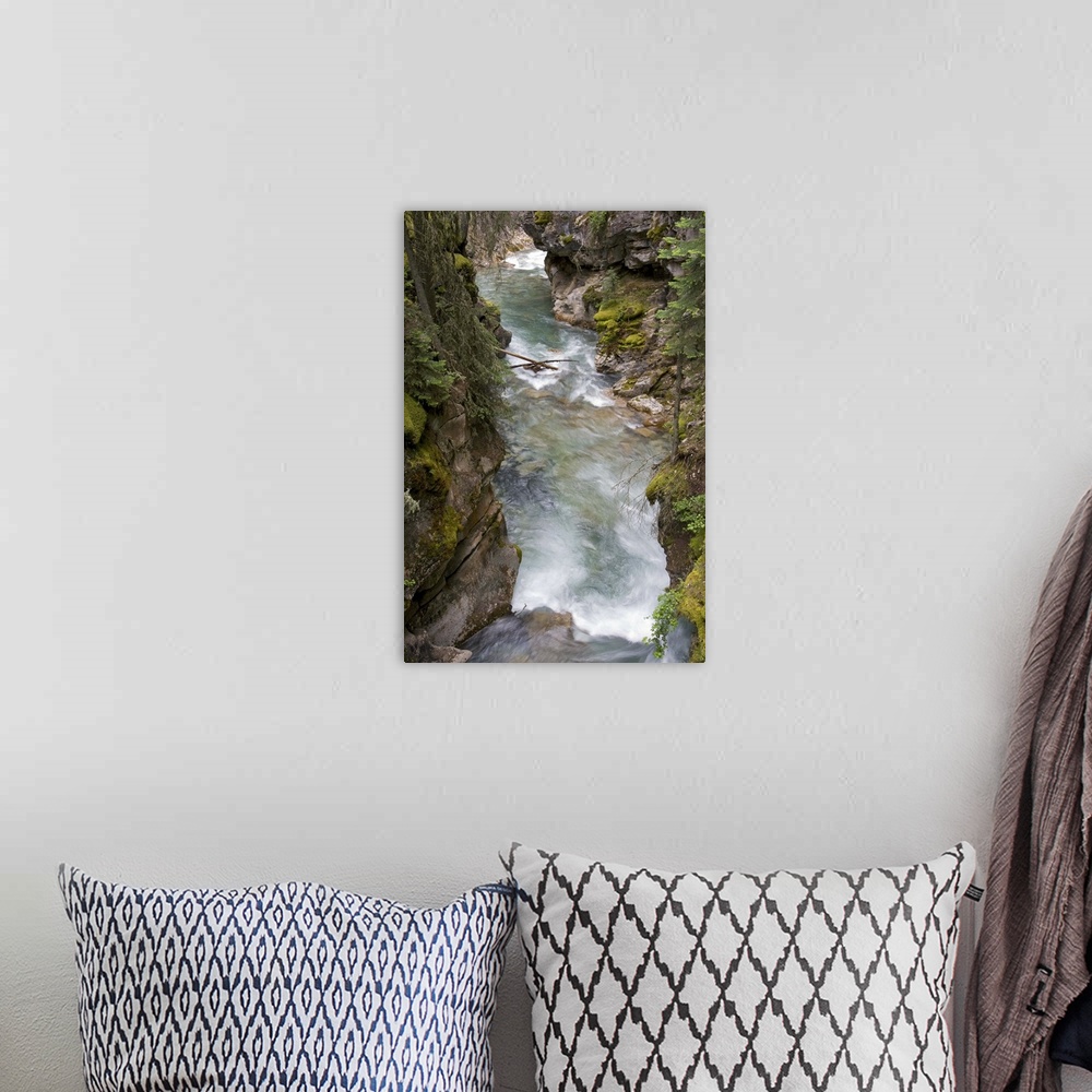 A bohemian room featuring Yoho River flowing through chasm, Yoho National Park, British Columbia, Canada