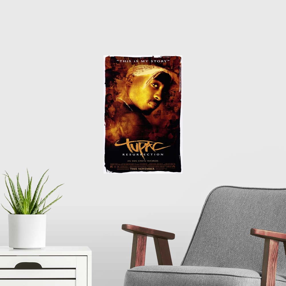 A modern room featuring 2Pac (2003)