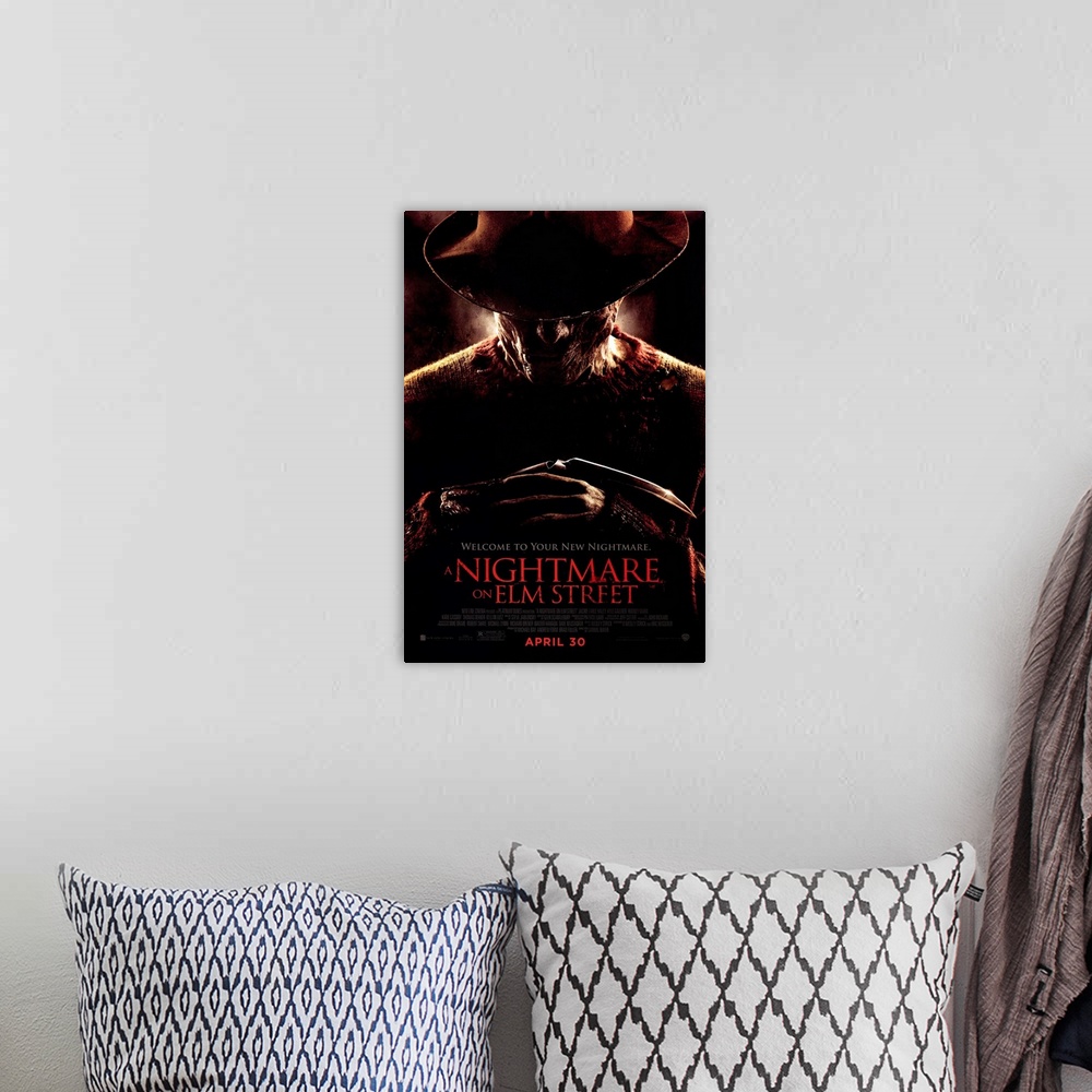 A bohemian room featuring A Nightmare on Elm Street - Movie Poster