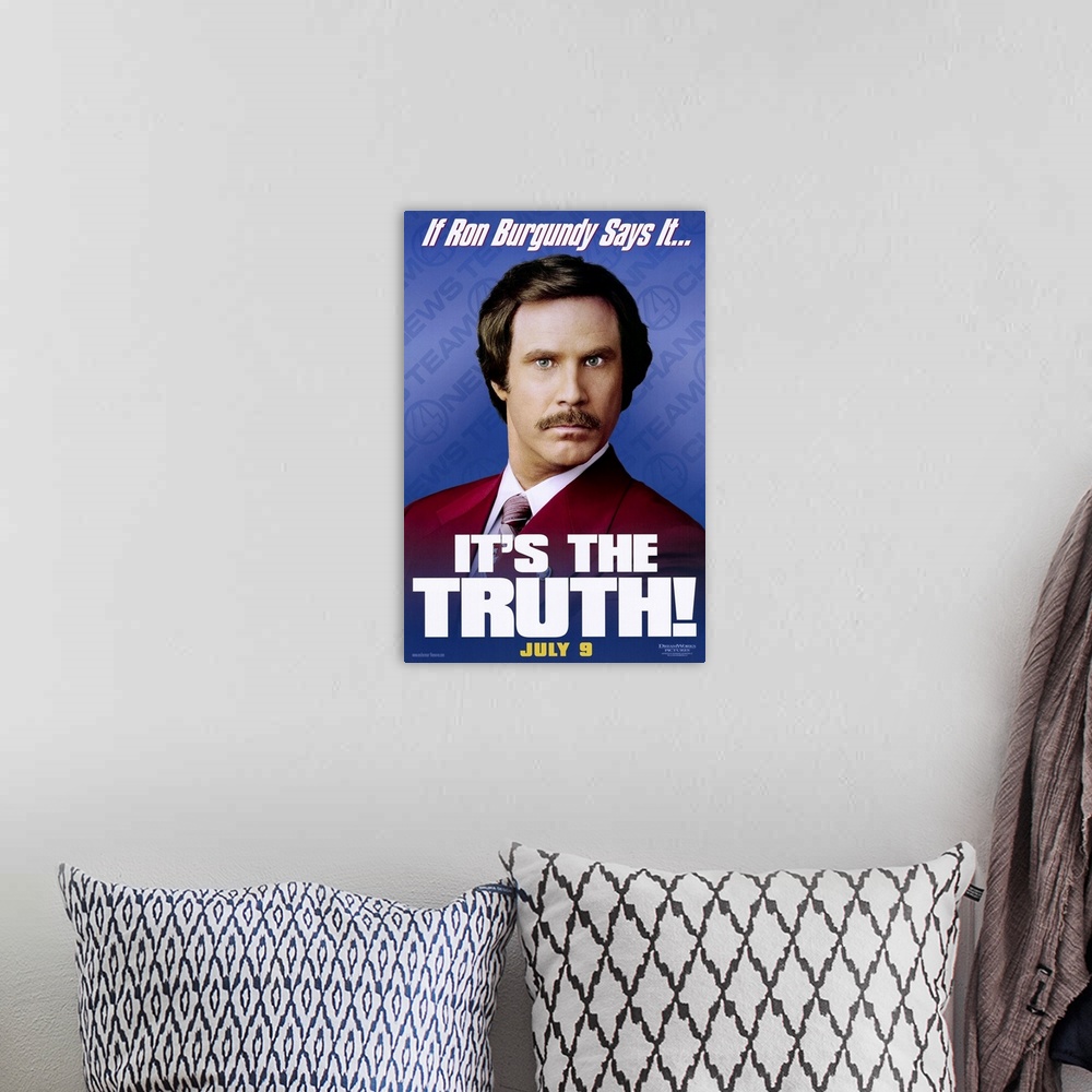 A bohemian room featuring Anchorman: The Legend of Ron Burgundy (2004)