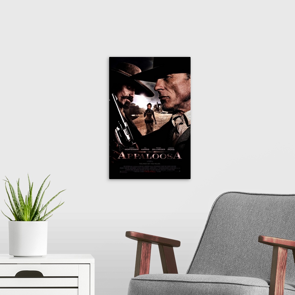 A modern room featuring Appaloosa - Movie Poster
