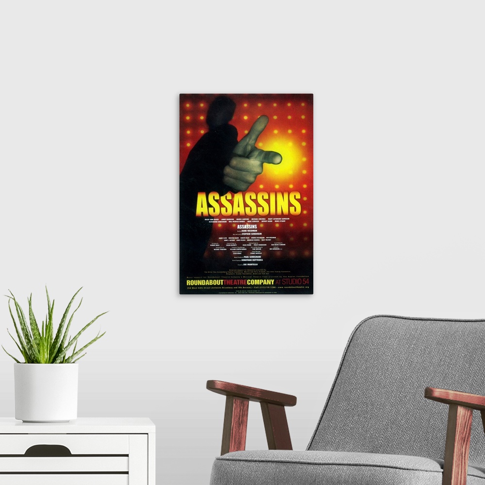 A modern room featuring Assassins (Broadway) (2004)