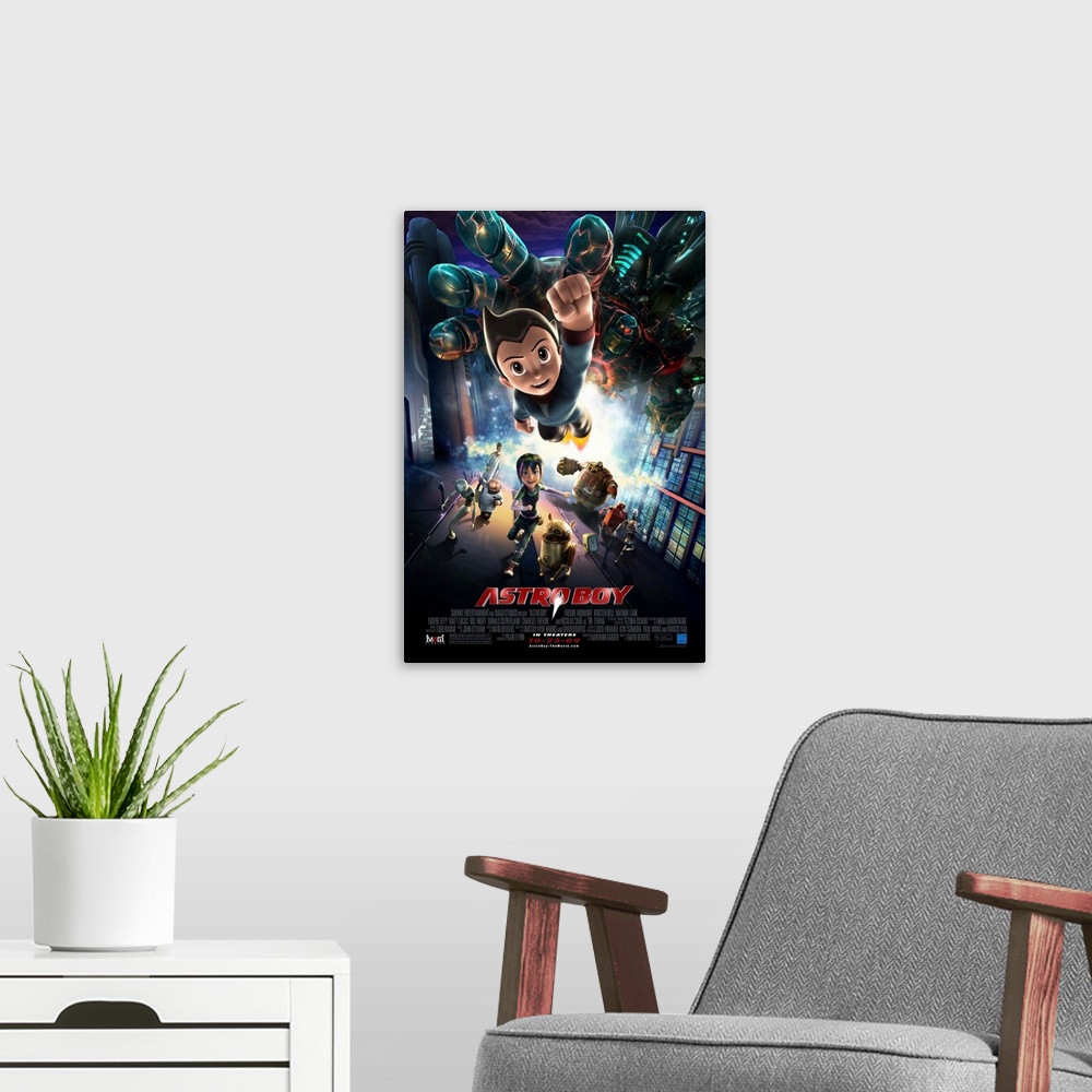 A modern room featuring Astro Boy - Movie Poster