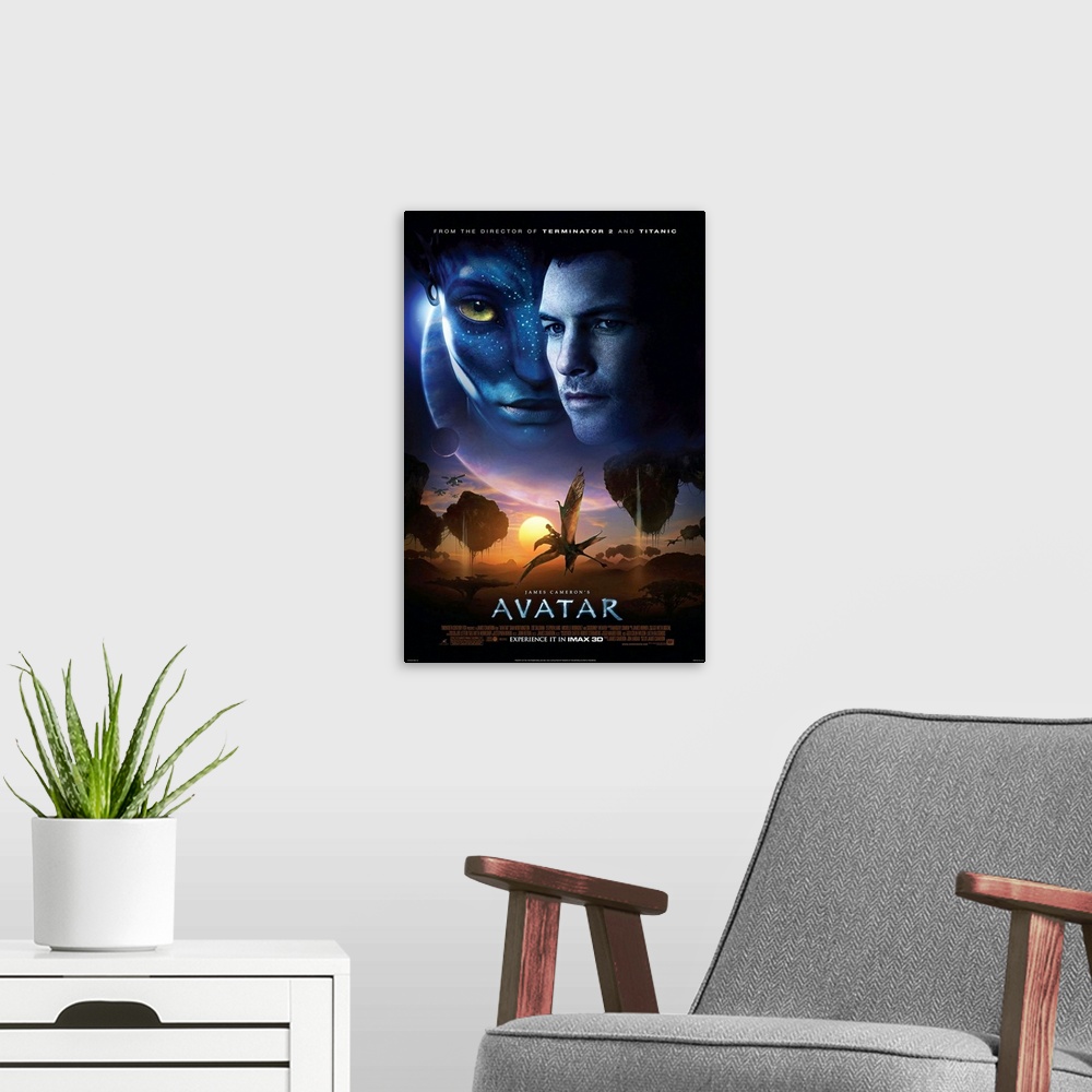 A modern room featuring In the future, Jake, a paraplegic war veteran, is brought to another planet, Pandora, which is in...