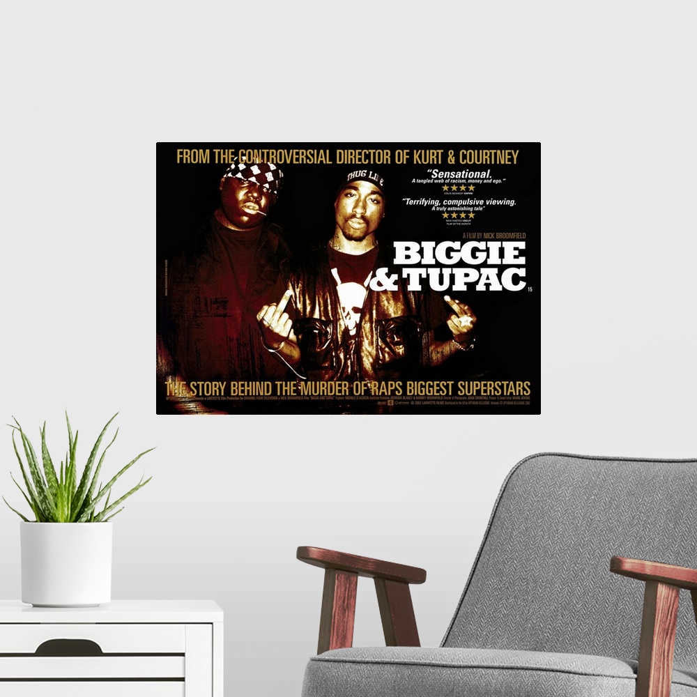 A modern room featuring Biggie and Tupac (2002)