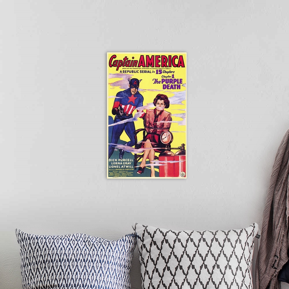 A bohemian room featuring Captain America battles a mad scientist in this 15-episode serial based on the comic book character.