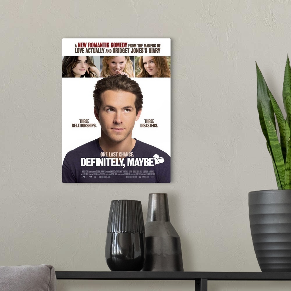 A modern room featuring Definitely, Maybe - Movie Poster