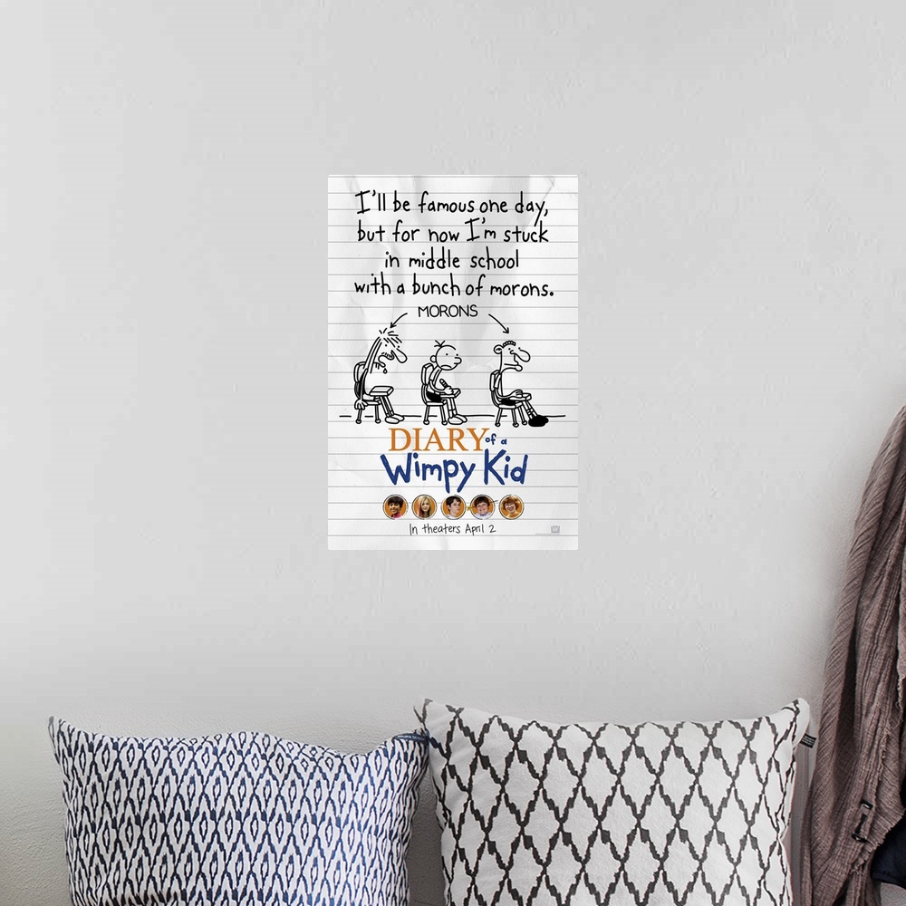 A bohemian room featuring Based on the best-selling illustrated novel Diary of a Wimpy Kid by Jeff Kinney, the film chronic...
