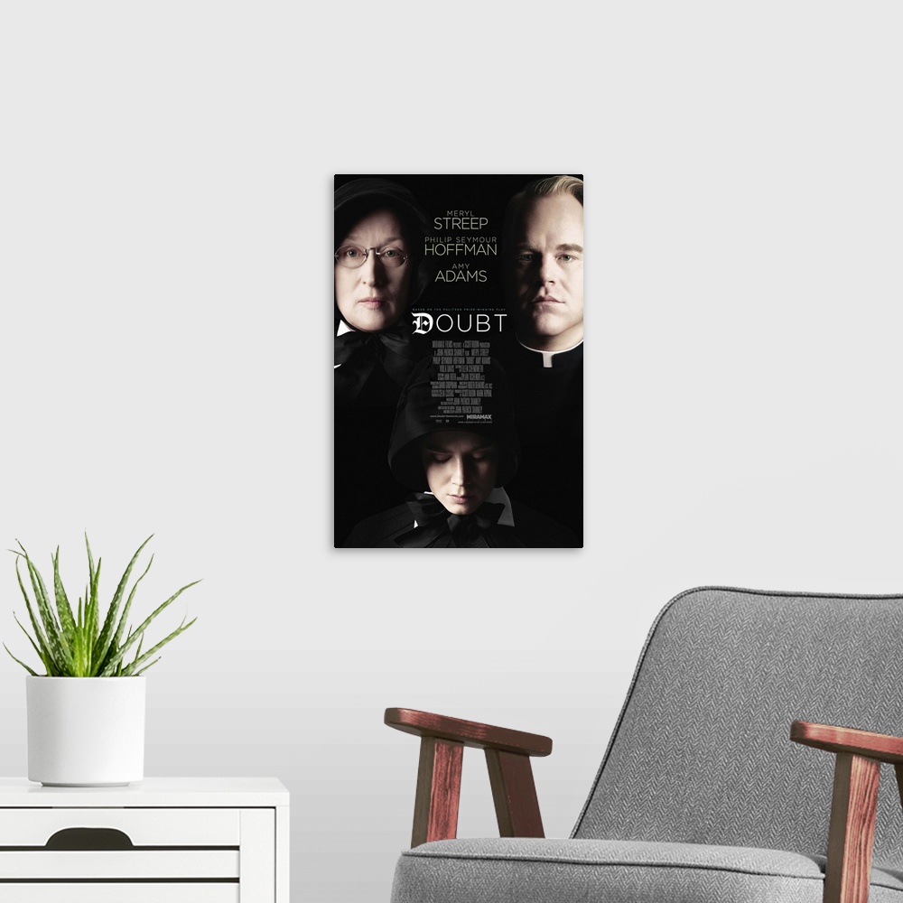 A modern room featuring Doubt - Movie Poster
