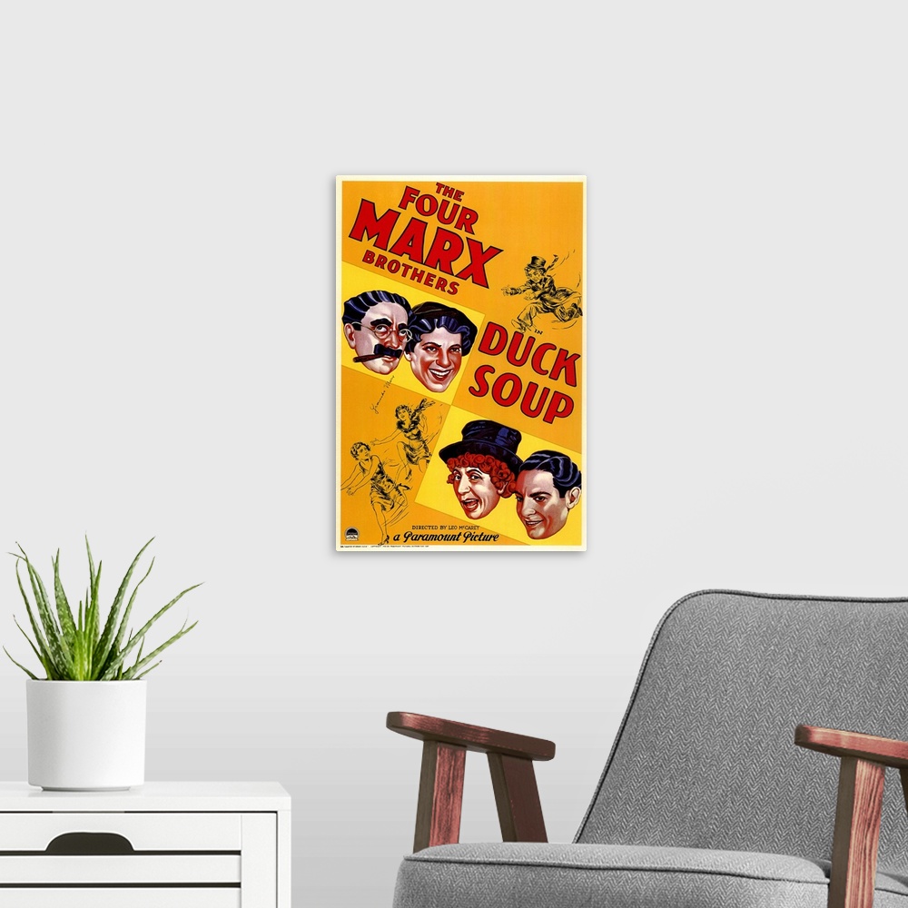A modern room featuring The Marx Brothers satiric masterpiece (which failed at the box office). Groucho becomes the dicta...