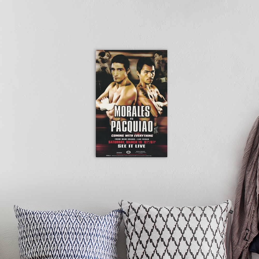 A bohemian room featuring Erik Morales vs Manny Pacquiao (2005)