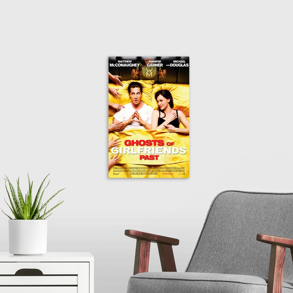 A modern room featuring Ghosts of Girlfriends Past - Movie Poster