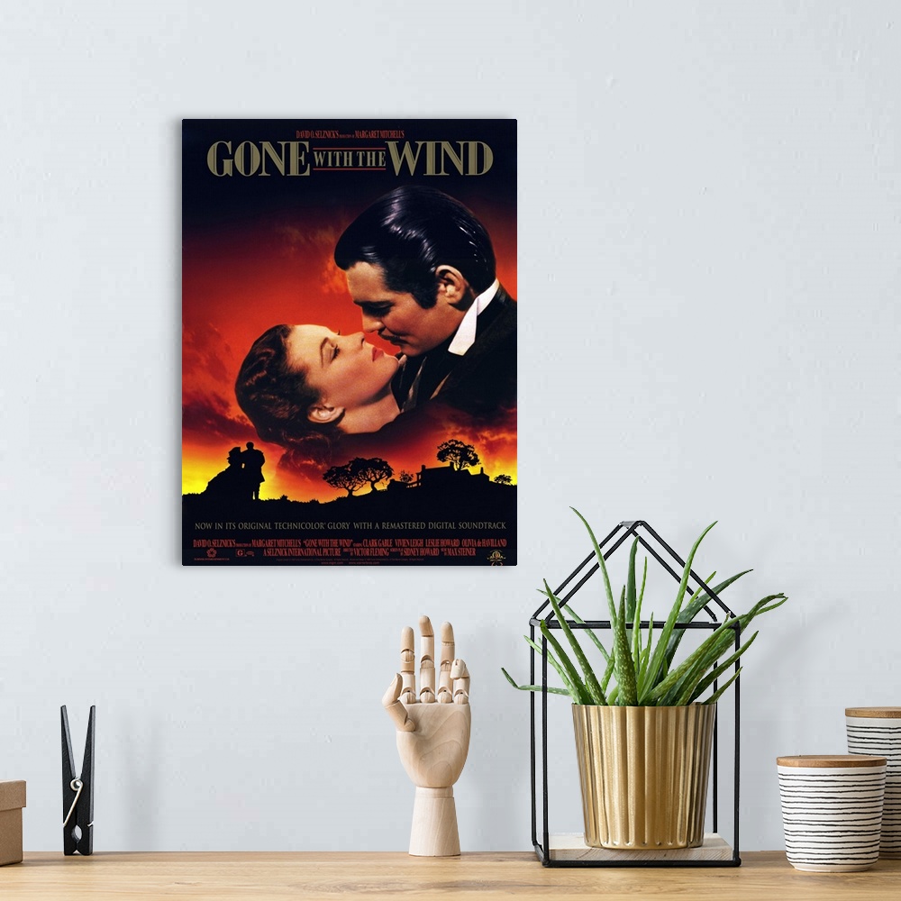 A bohemian room featuring Poster advertising iconic 1939 American epic historical romance film adapted from Margaret Mitche...