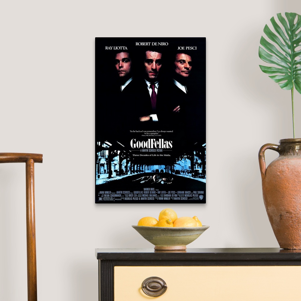 A traditional room featuring Quintessential picture about wiseguys, at turns both violent and funny. A young man grows up in t...