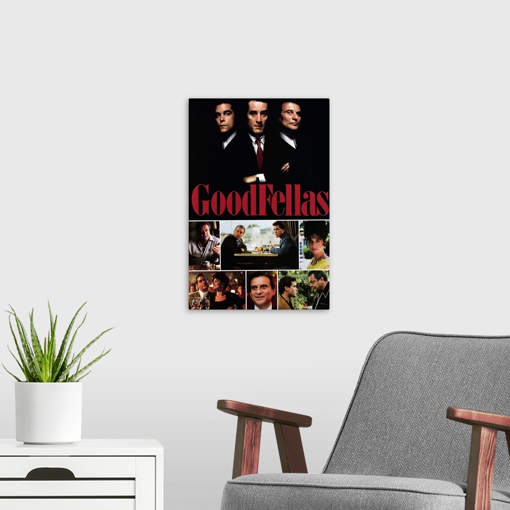 A modern room featuring Quintessential picture about wiseguys, at turns both violent and funny. A young man grows up in t...