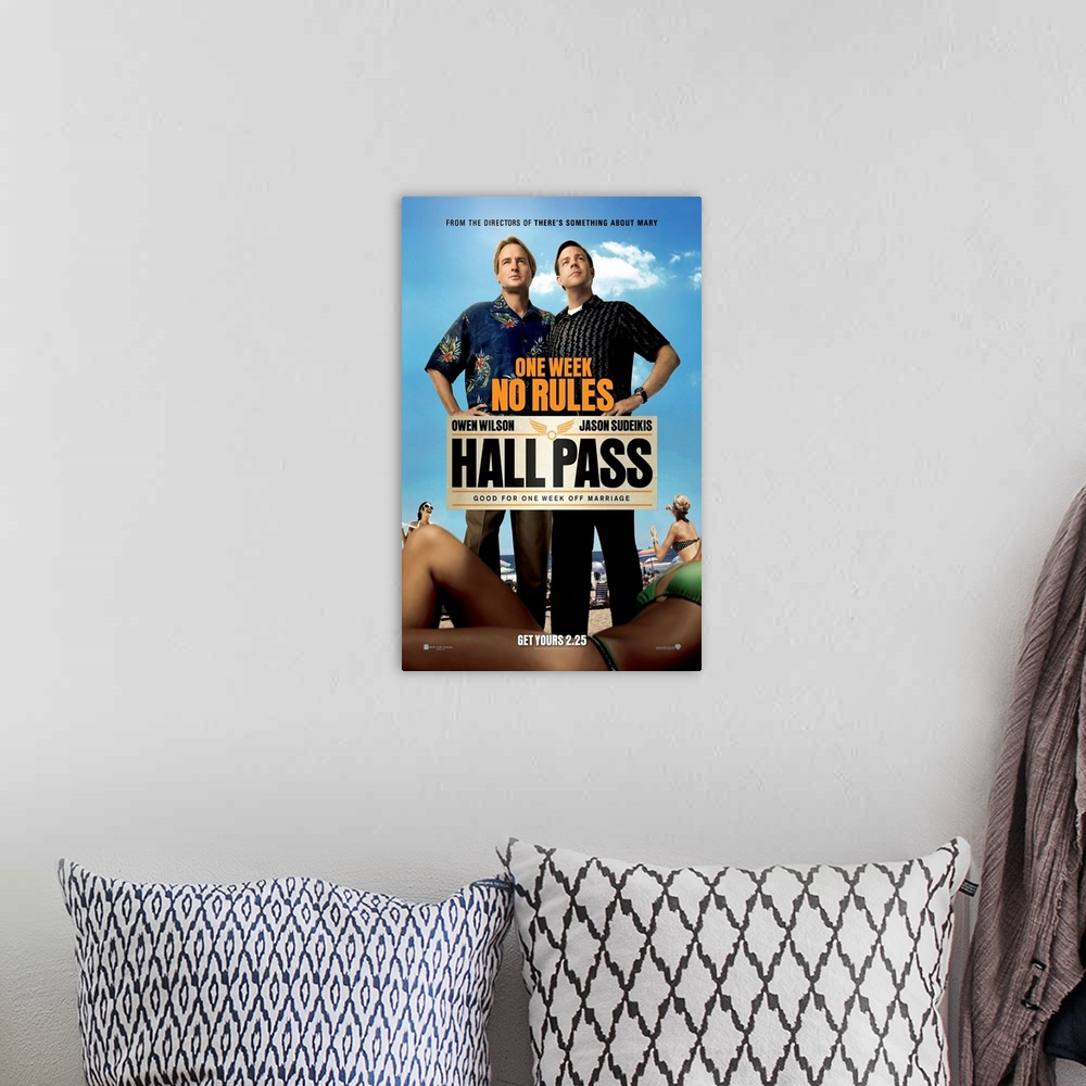 A bohemian room featuring Hall Pass - Movie Poster