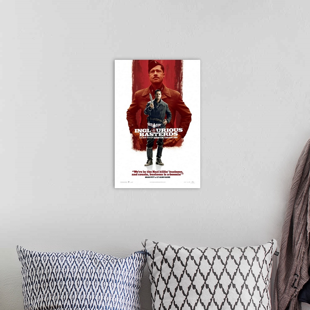 A bohemian room featuring Inglourious Basterds - Movie Poster