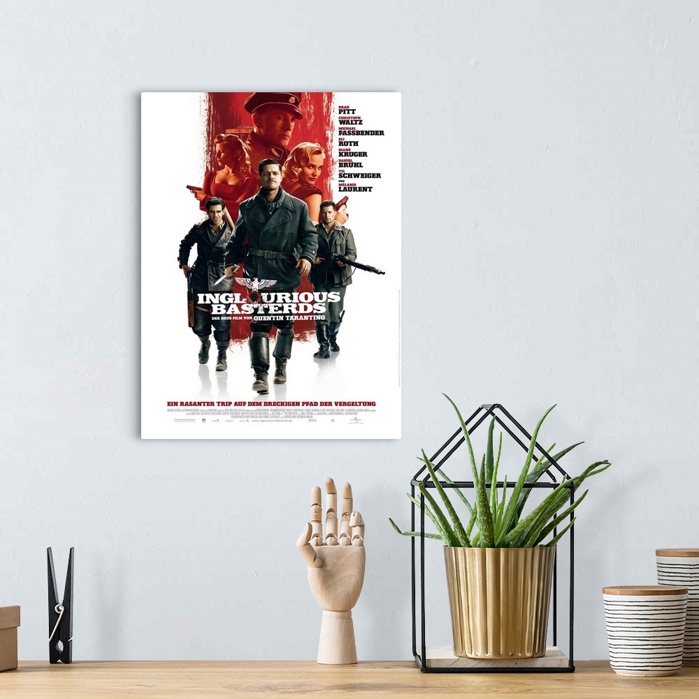 A bohemian room featuring Inglourious Basterds - Movie Poster - German