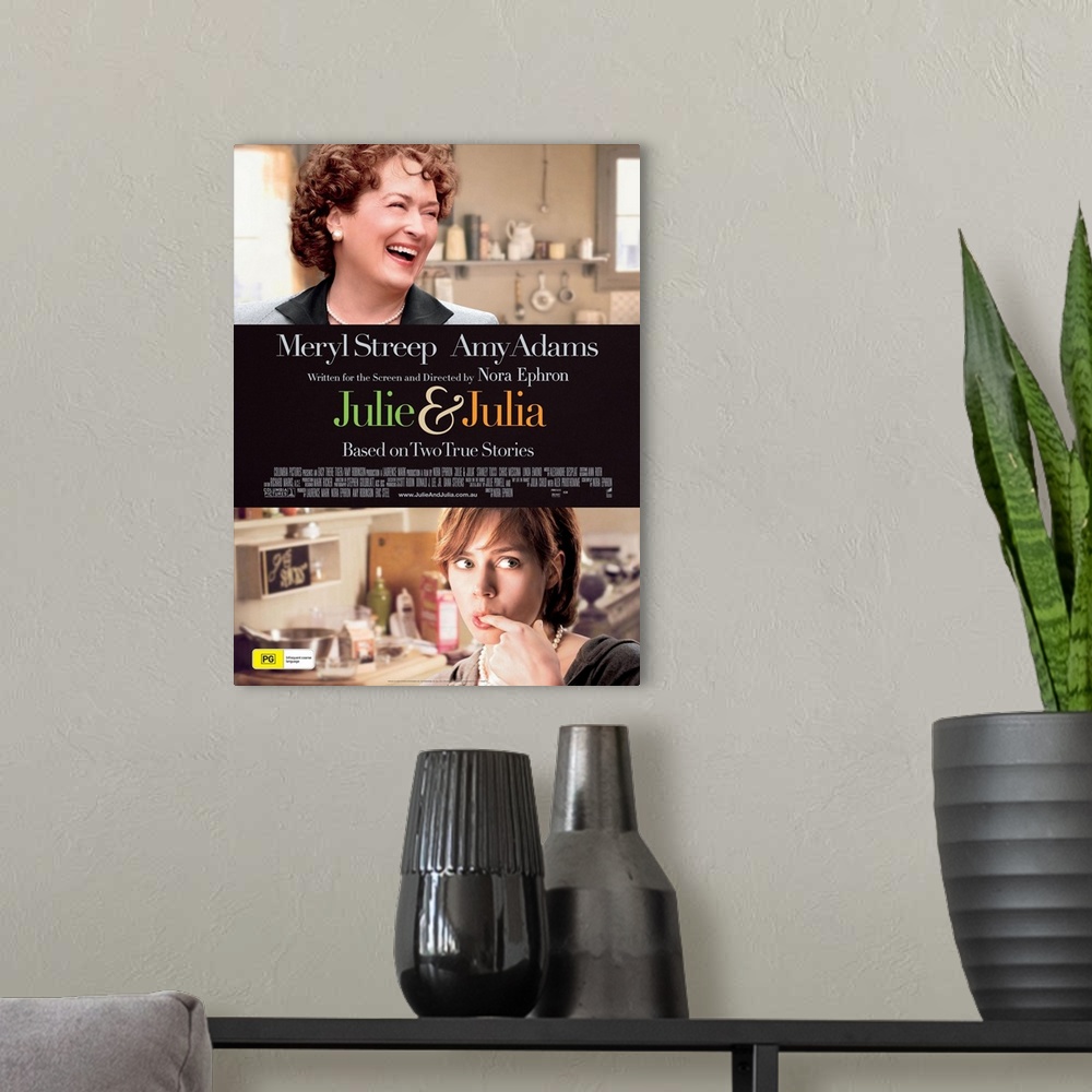 A modern room featuring Julie and Julia (2009) - Movie Poster - Australian