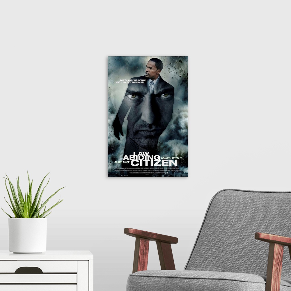 A modern room featuring Law Abiding Citizen - Movie Poster