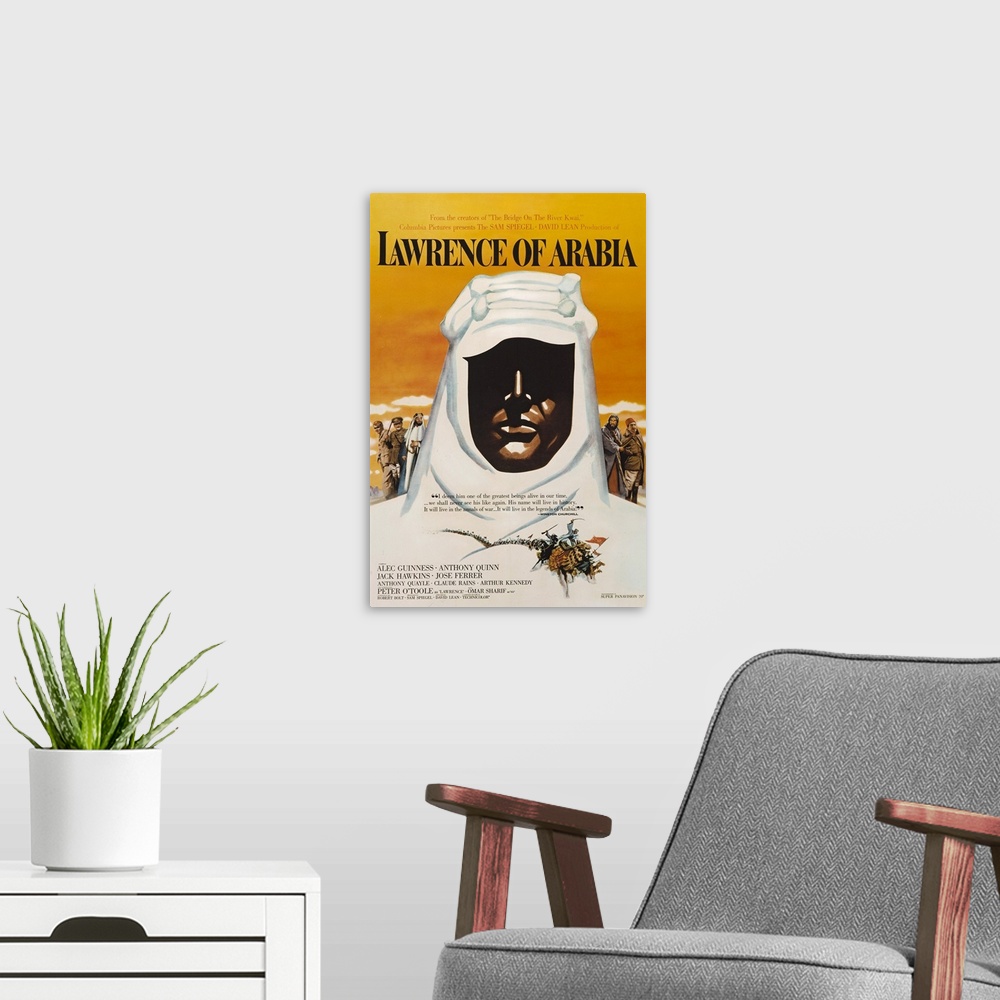 A modern room featuring Exceptional biography of T.E. Lawrence, a British military observer who strategically aids the Be...