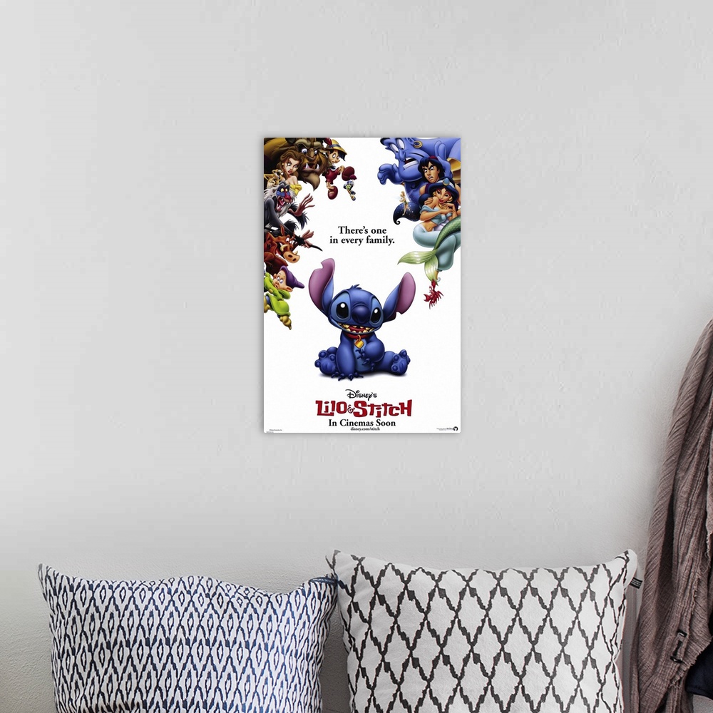 A bohemian room featuring Hawaiian problem child Lilo has an alien pet named Stitch, with socially unacceptable behavior (i...