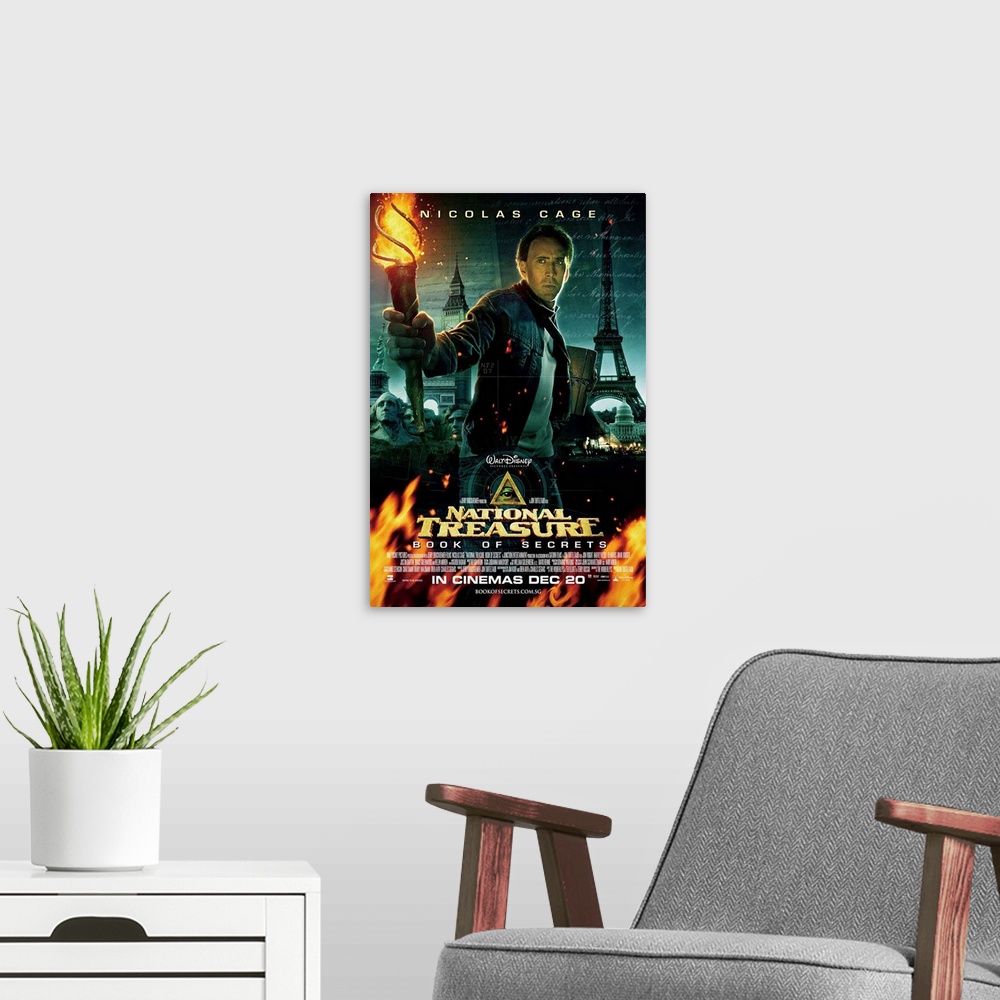 A modern room featuring National Treasure: Book of Secrets (2007)