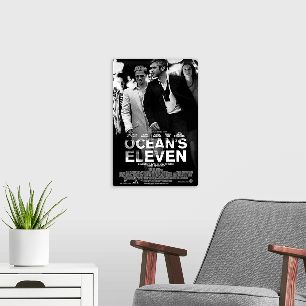 A modern room featuring Stylish, fun remake of the 1960 Rat Pack caper flick measures up to the original in Cool Factor a...