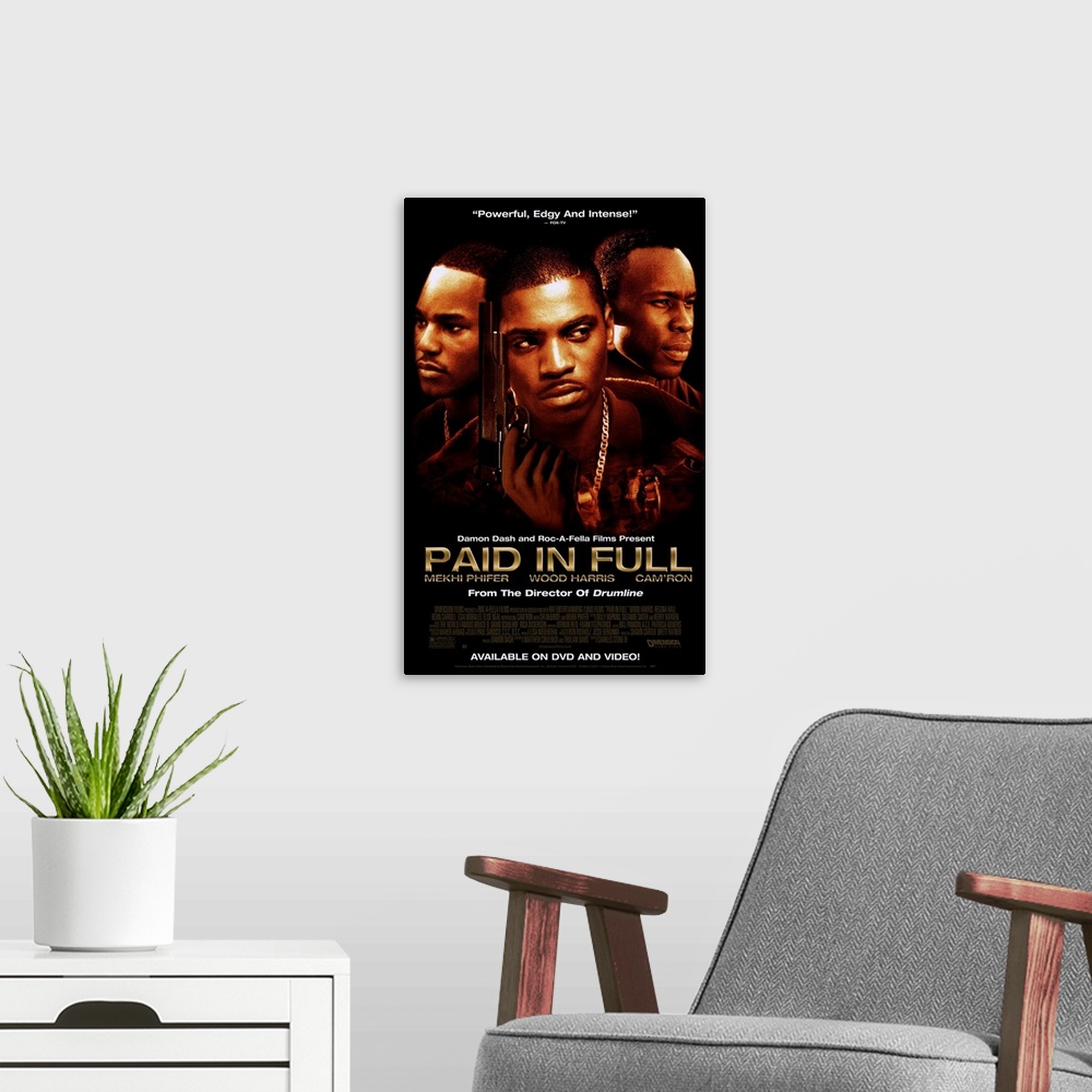 A modern room featuring Paid in Full (2002)