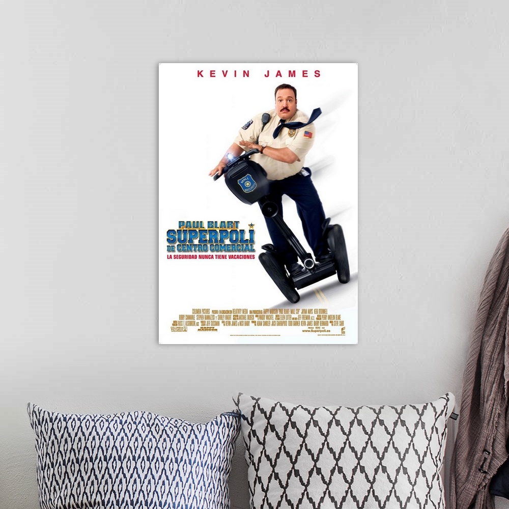 A bohemian room featuring Paul Blart: Mall Cop - Movie Poster - Spanish