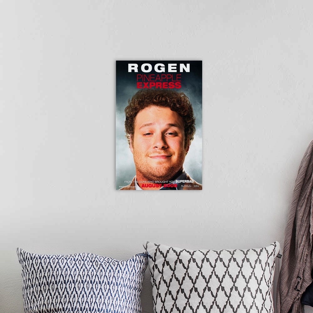 A bohemian room featuring Pineapple Express - Movie Poster