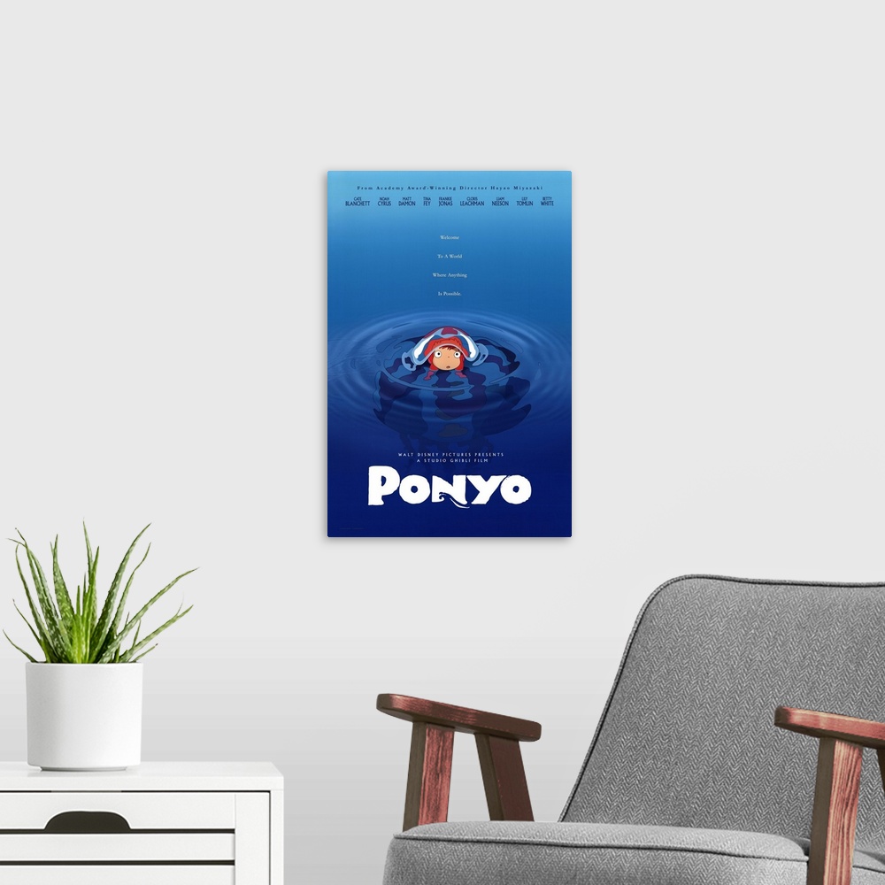 A modern room featuring Ponyo (2009)