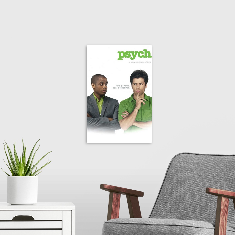 A modern room featuring Psych (TV) (2006)