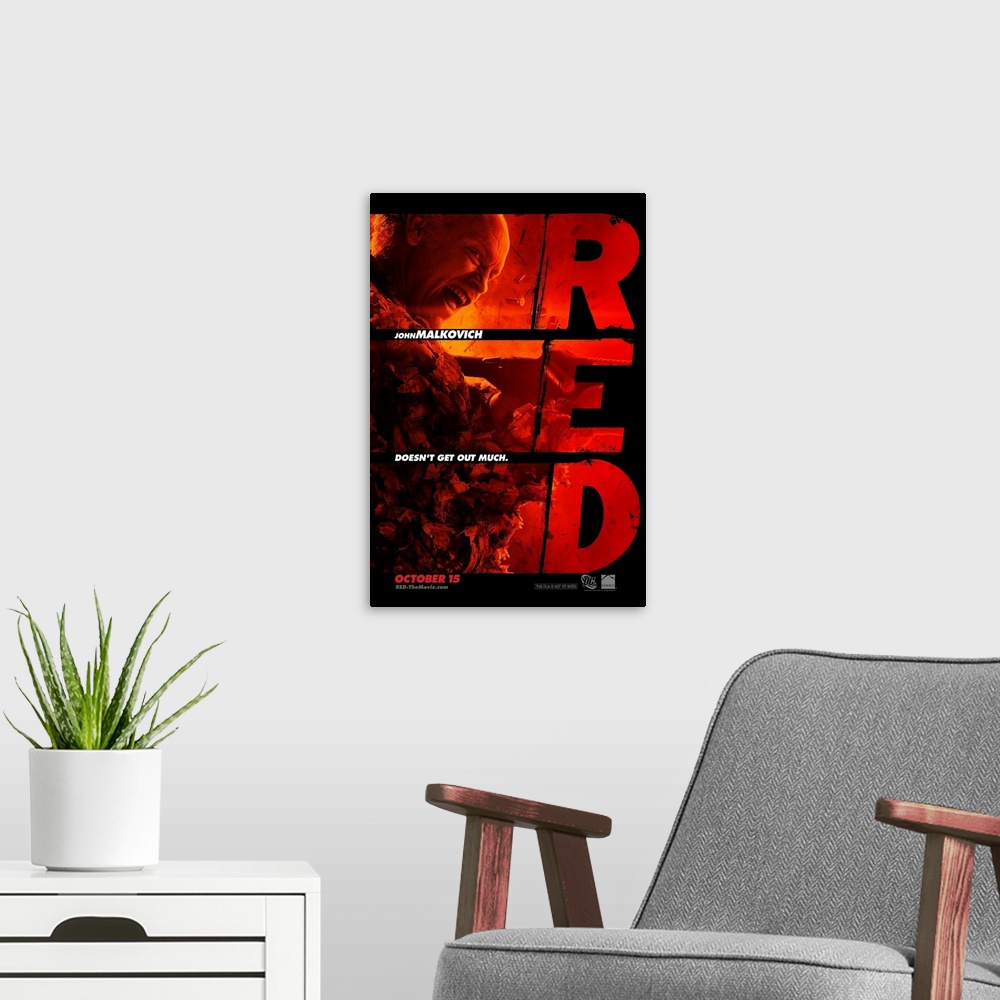 A modern room featuring Red - Movie Poster