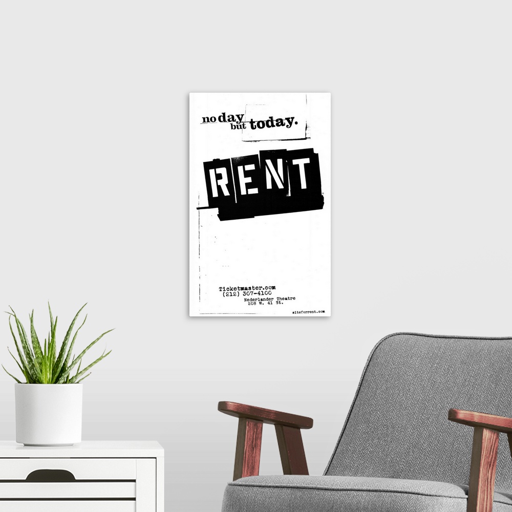A modern room featuring Rent (Broadway) ()