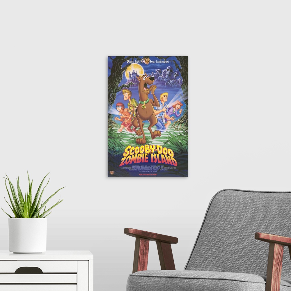 A modern room featuring Scooby Doo on Zombie Island (1988)