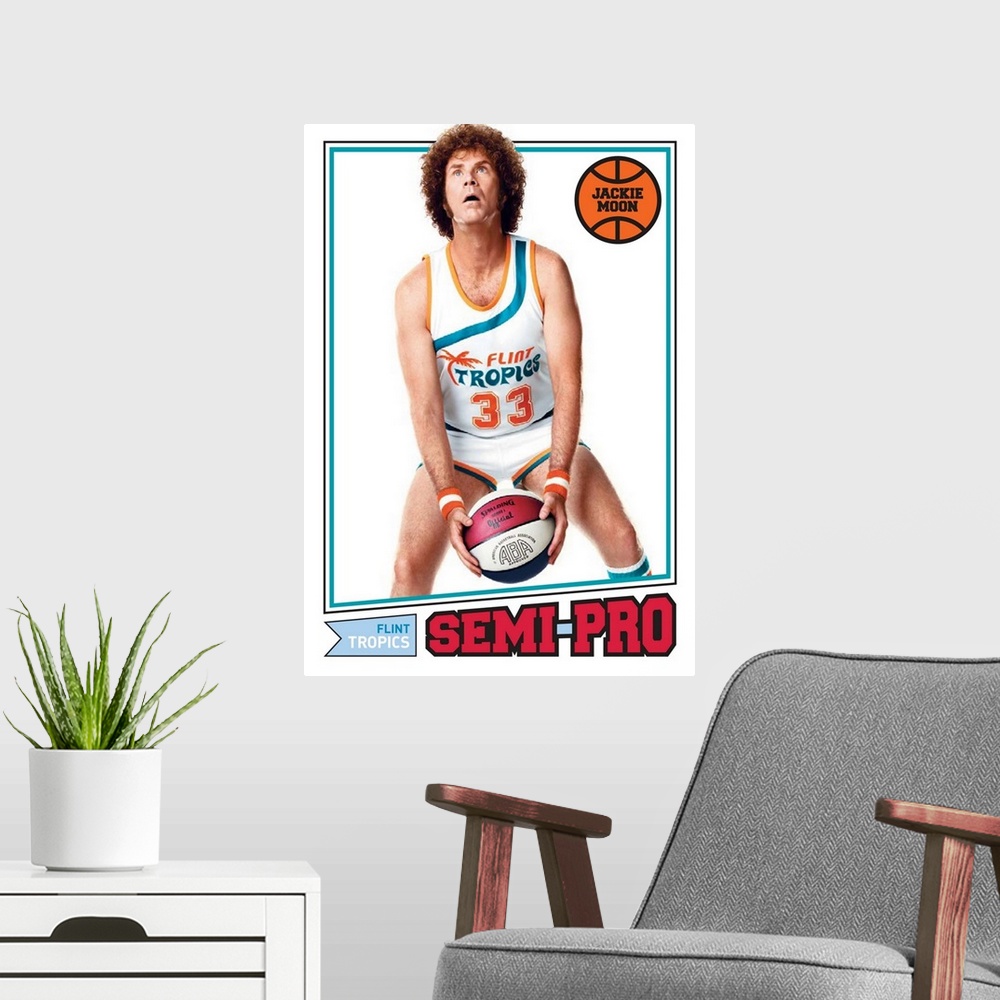 A modern room featuring Semi-Pro - Movie Poster