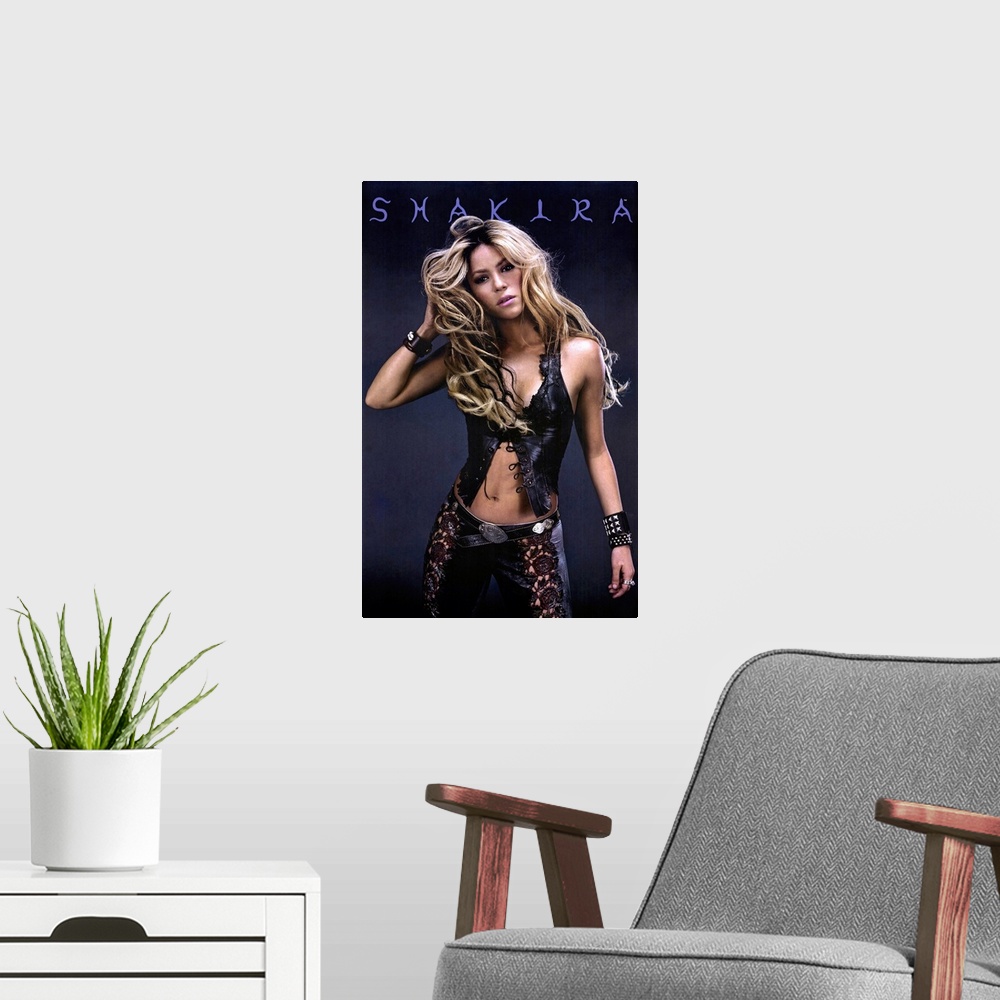 A modern room featuring Shakira ()