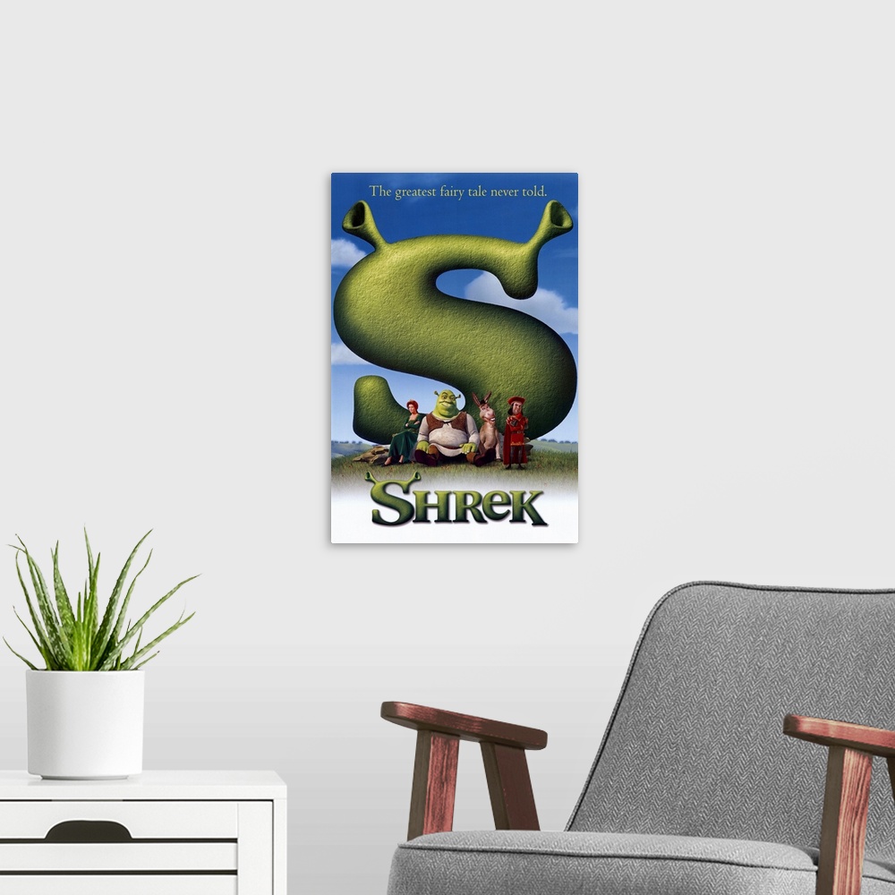 A modern room featuring Animated tale from DreamWorks about a grumpy green ogre, Shrek (Myers), who's upset when some ann...