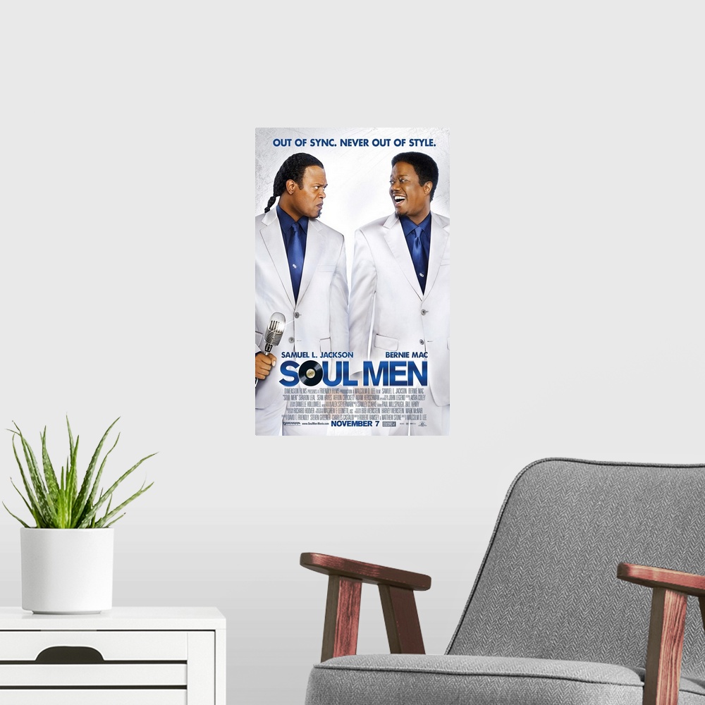 A modern room featuring Soul Men - Movie Poster