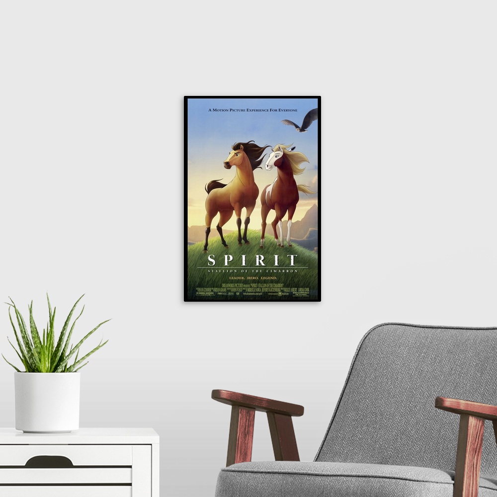 A modern room featuring Spirit is a wild stallion and leader of his herd, who is captured and treated badly by a Cavalry ...
