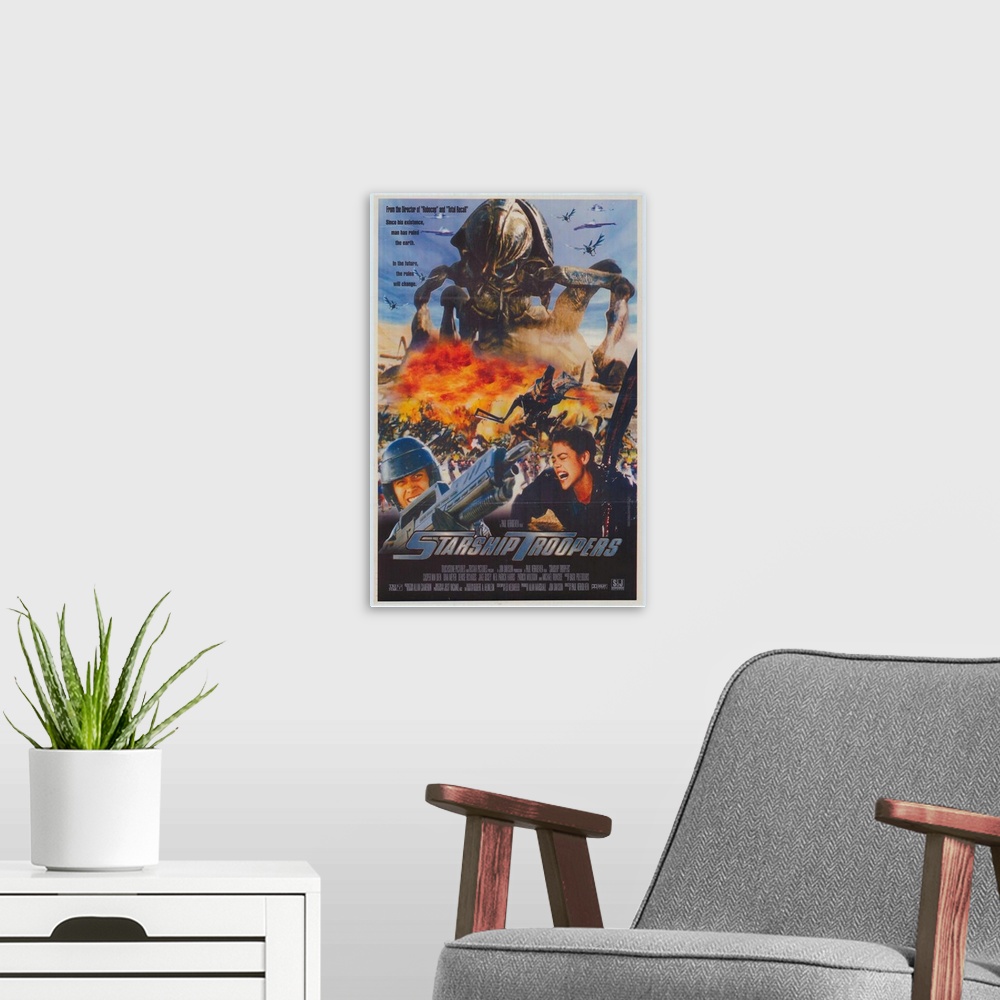 A modern room featuring Starship Troopers ()