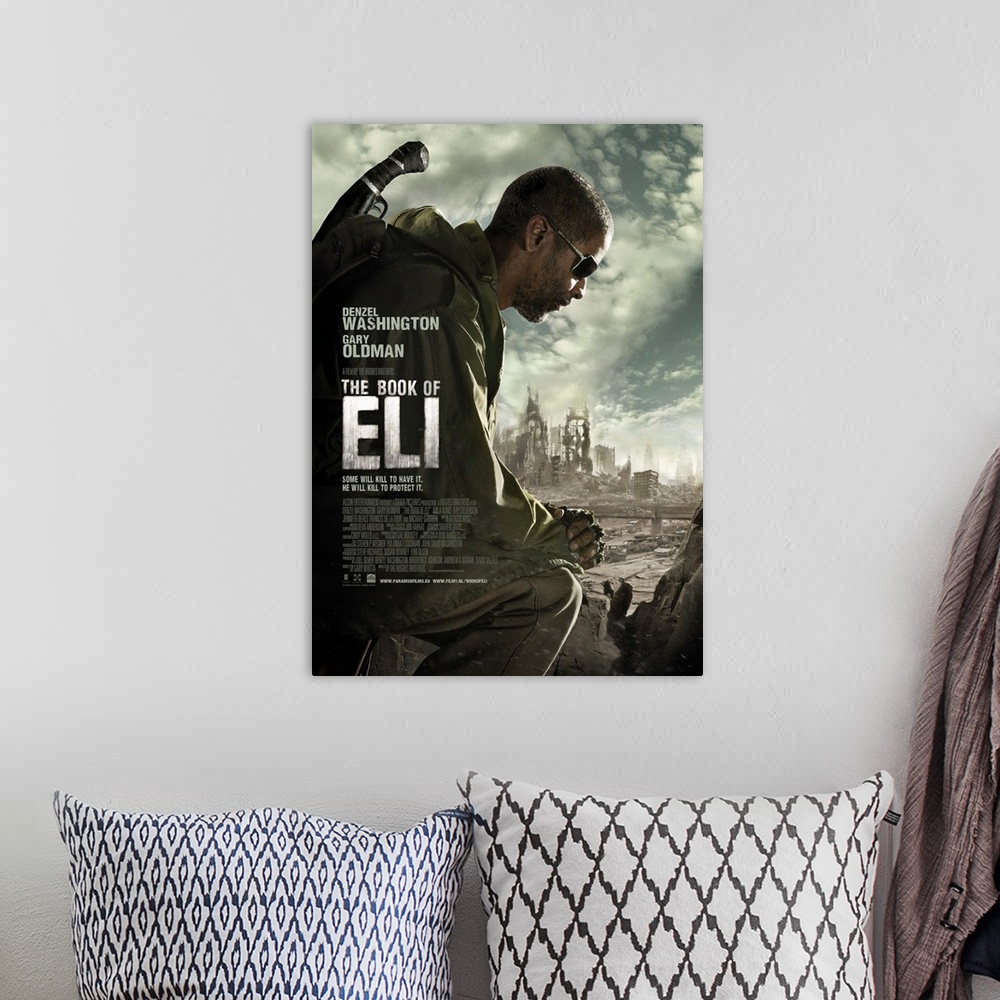 A bohemian room featuring The Book of Eli - Movie Poster - Dutch