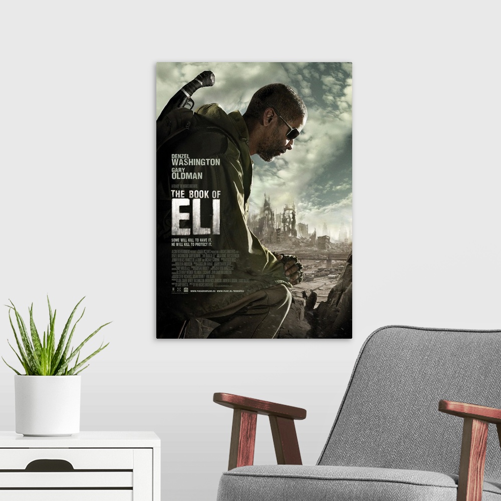 A modern room featuring The Book of Eli - Movie Poster - Dutch