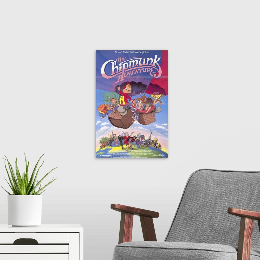 A modern room featuring The Chipmunk Adventure (1987)