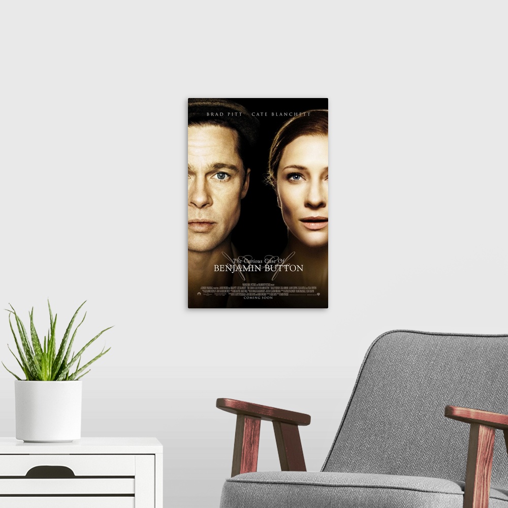 A modern room featuring Tells the story of Benjamin Button, a man who starts aging backwards with bizarre consequences.