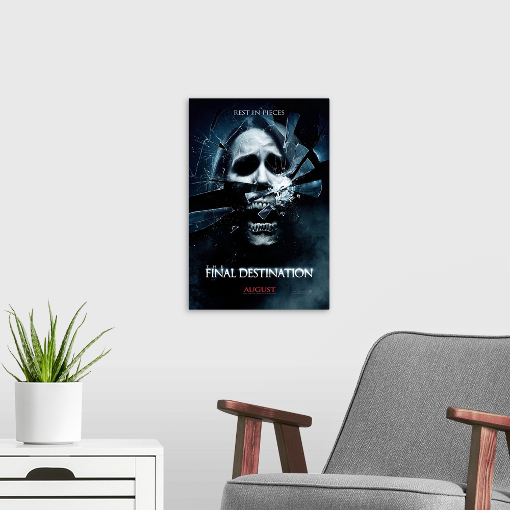 A modern room featuring The Final Destination - Movie Poster